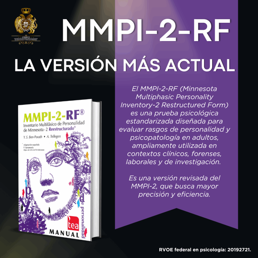 Aplicación e interpretación del inventario MMPI-2 RF (versión ...