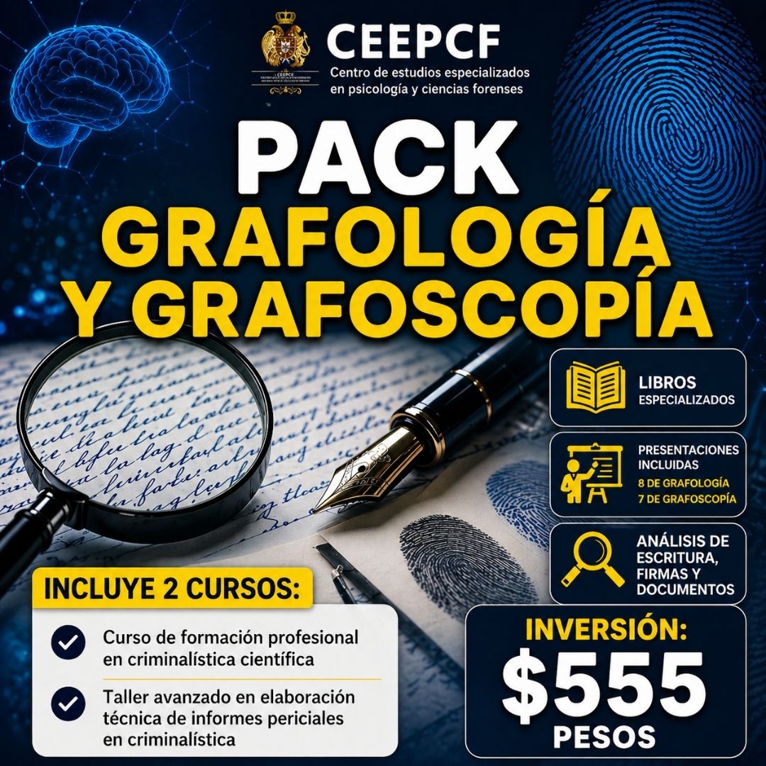 COLECCIÓN ESPECIALIZADA EN GRAFOLOGÍA Y GRAFOSCOPÍA