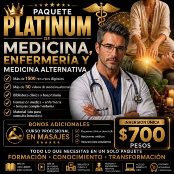  PAQUETE PLATINUM DE MEDICINA, ENFERMERÍA Y MEDICINA ALTERNATIVA