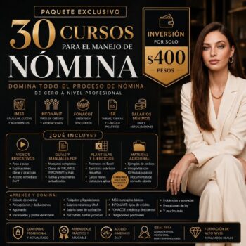 PAQUETE DE 30 CURSOS DE NÓMINAS