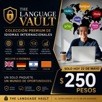 THE LANGUAGE VAULT Colección Premium de Idiomas Internacionales