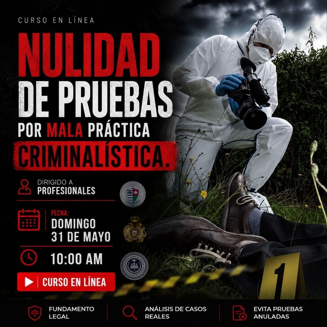 Nulidad de pruebas por mala práctica criminalística.