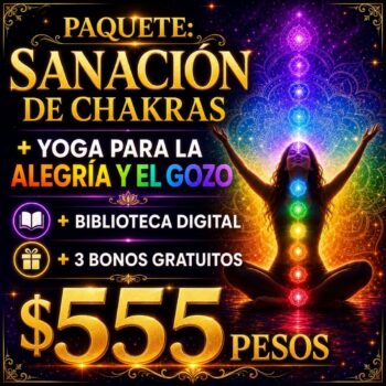 SANA TUS CHAKRAS + CURSO: GUÍA YOGUI PARA LA ALEGRÍA Y EL GOZO+ BIBLIOTECA DIGITAL+ BONOS