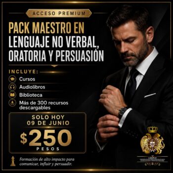 PACK MAESTRO EN LENGUAJE NO VERBAL, ORATORIA Y PERSUASIÓN