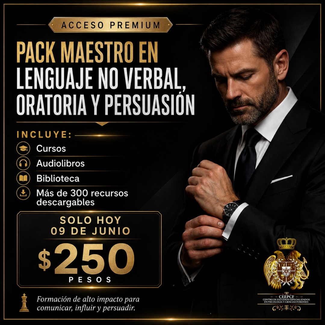 PACK MAESTRO EN LENGUAJE NO VERBAL, ORATORIA Y PERSUASIÓN
