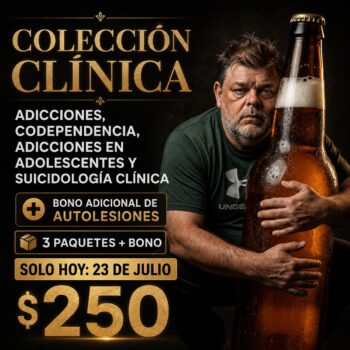 COLECCIÓN CLÍNICA: ADICCIONES, CODEPENDENCIA, ADICCIONES EN ADOLESCENTES Y SUICIDOLOGÍA CLINICA+ BONO ADICIONAL DE AUTOLESIONES