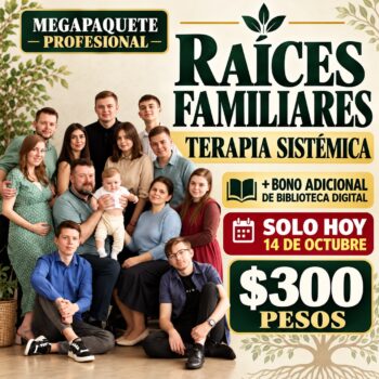 MEGAPAQUETE PROFESIONAL DE RAÍCES FAMILIARES, TERAPIA SISTÉMICA Y CONSTELACIONES FAMILIARES