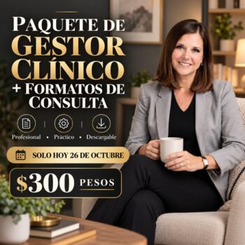 PAQUETE PROFESIONAL DE GESTIÓN CLÍNICA + FORMATOS DE CONSULTA PSICOLÓGICA